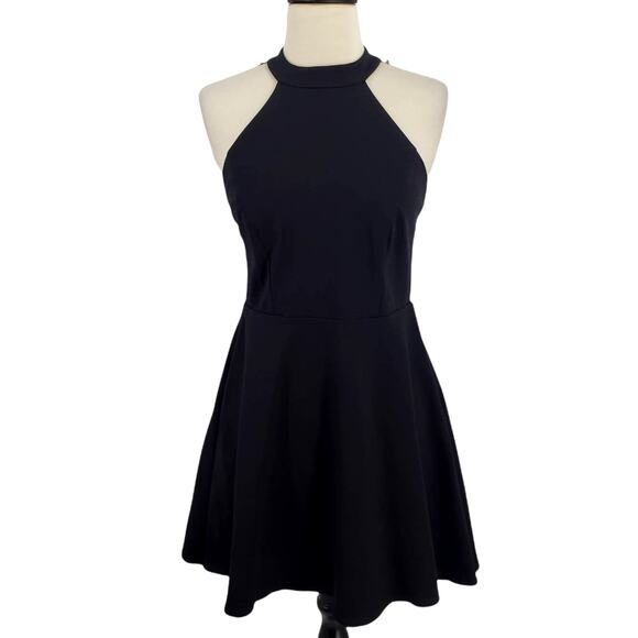 Lulus Hometown Girl Black Lace Skater Dress Size Medium - Picture 4 of 10